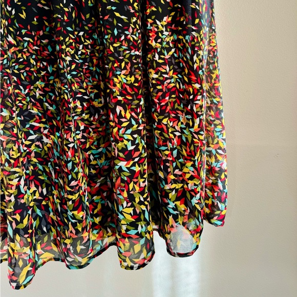 Confetti Print Fit and Flare Party Dress - Picture 9 of 13